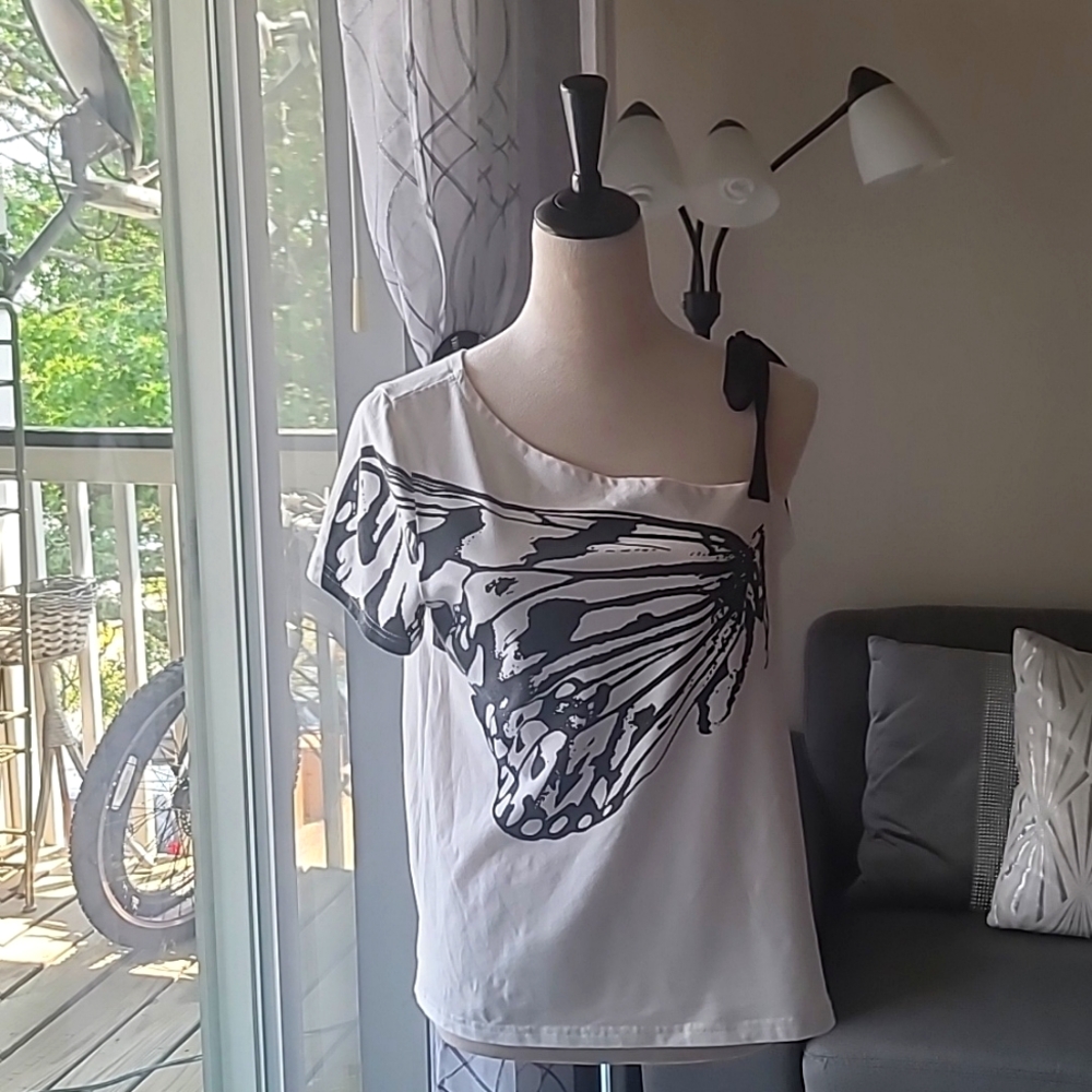 Shein white blouse size medium